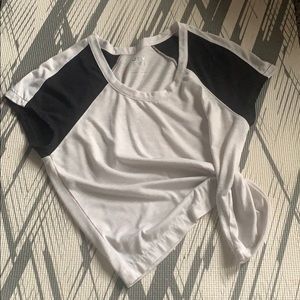 Joylab ultra thin cropped ringer t shirt / top